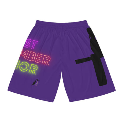 Basketball Shorts: Fishing Purple