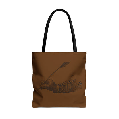 Tote Bag: Writing Brown