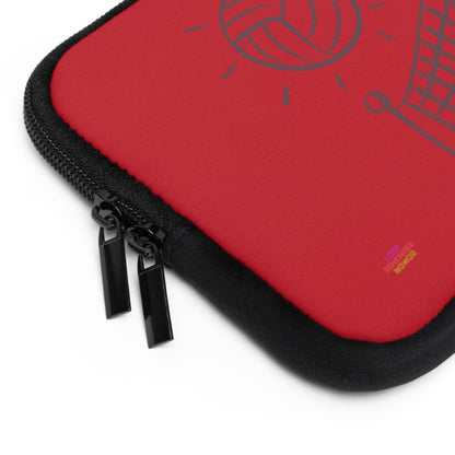 Laptop Sleeve: Volleyball Dark Red