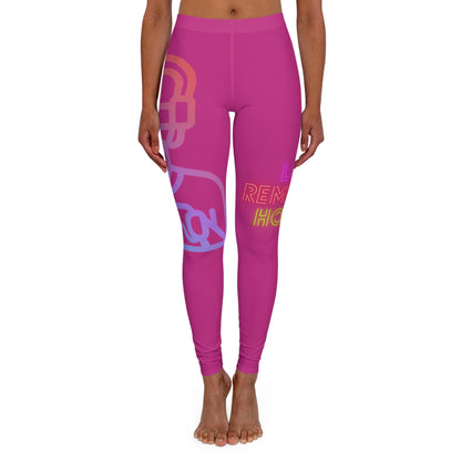 Women's Spandex Leggings: Gaming Pink