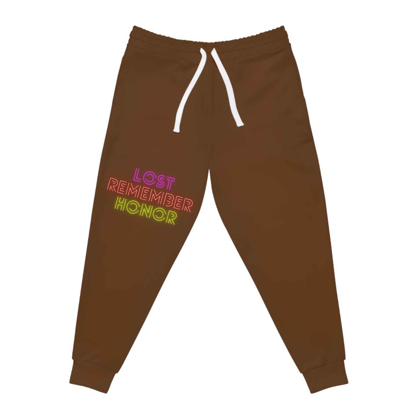 Athletic Joggers: Lost Remember Honor Brown