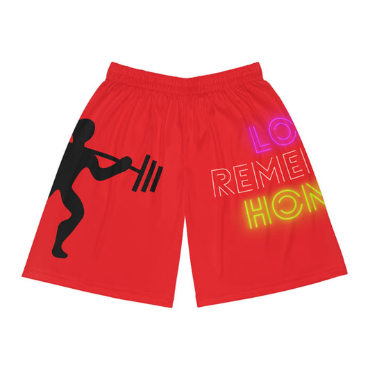 Basketball Shorts: Weightlifting Red