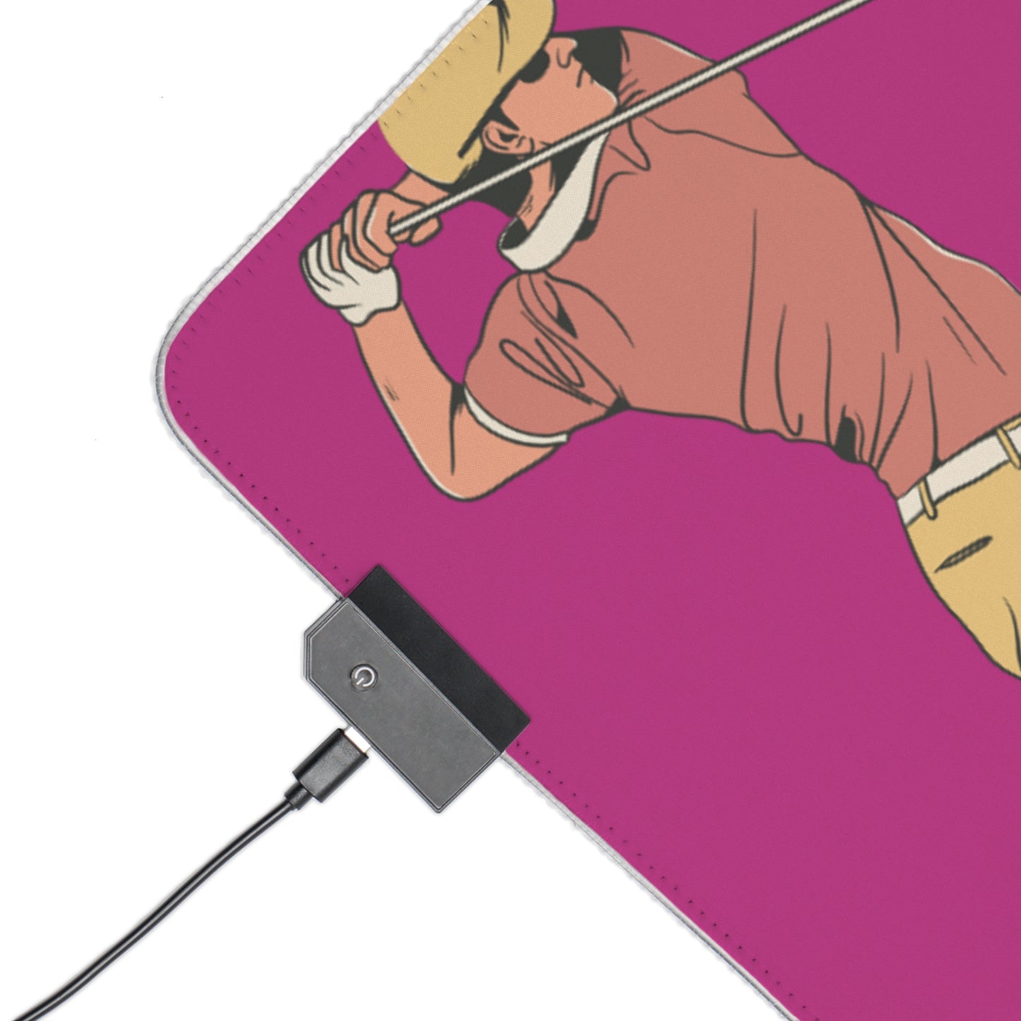 LED Gaming Mouse Pad: Golf Pink