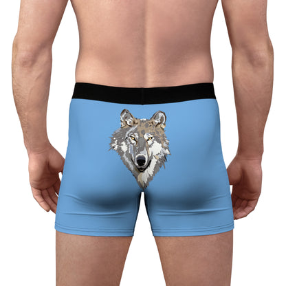 Men's Boxer Briefs: Wolves Lite Blue