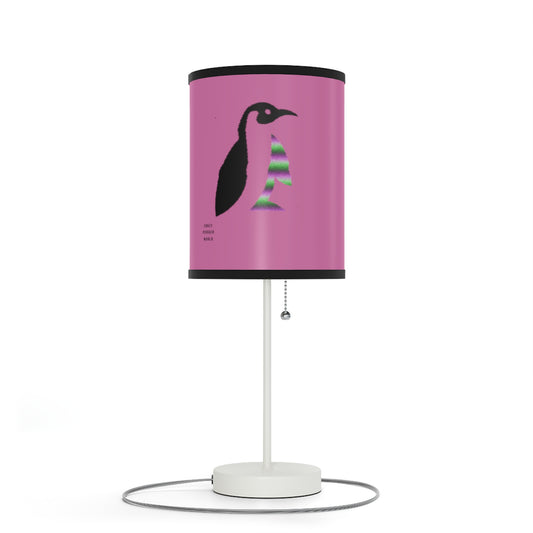 Lamp on a Stand, US|CA plug: Crazy Penguin World Logo Lite Pink