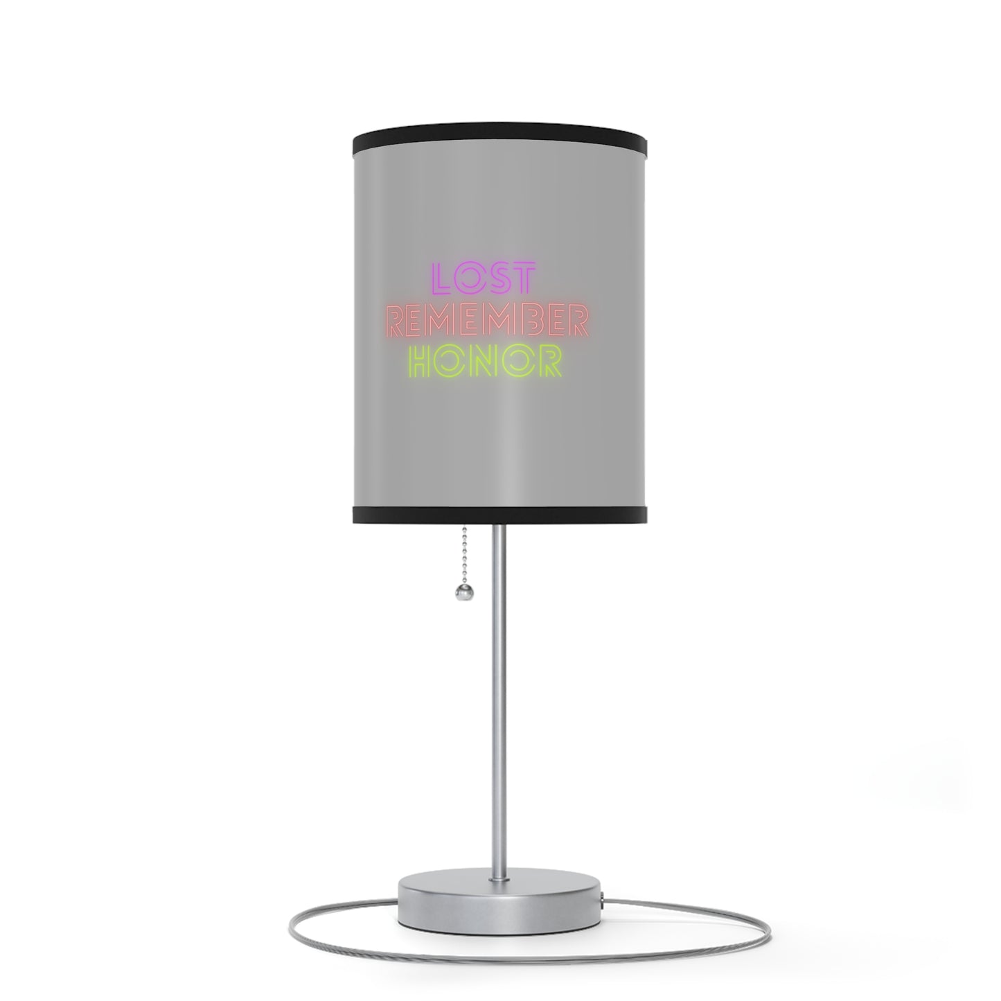 Lamp on a Stand, US|CA plug: LGBTQ Pride Lite Grey