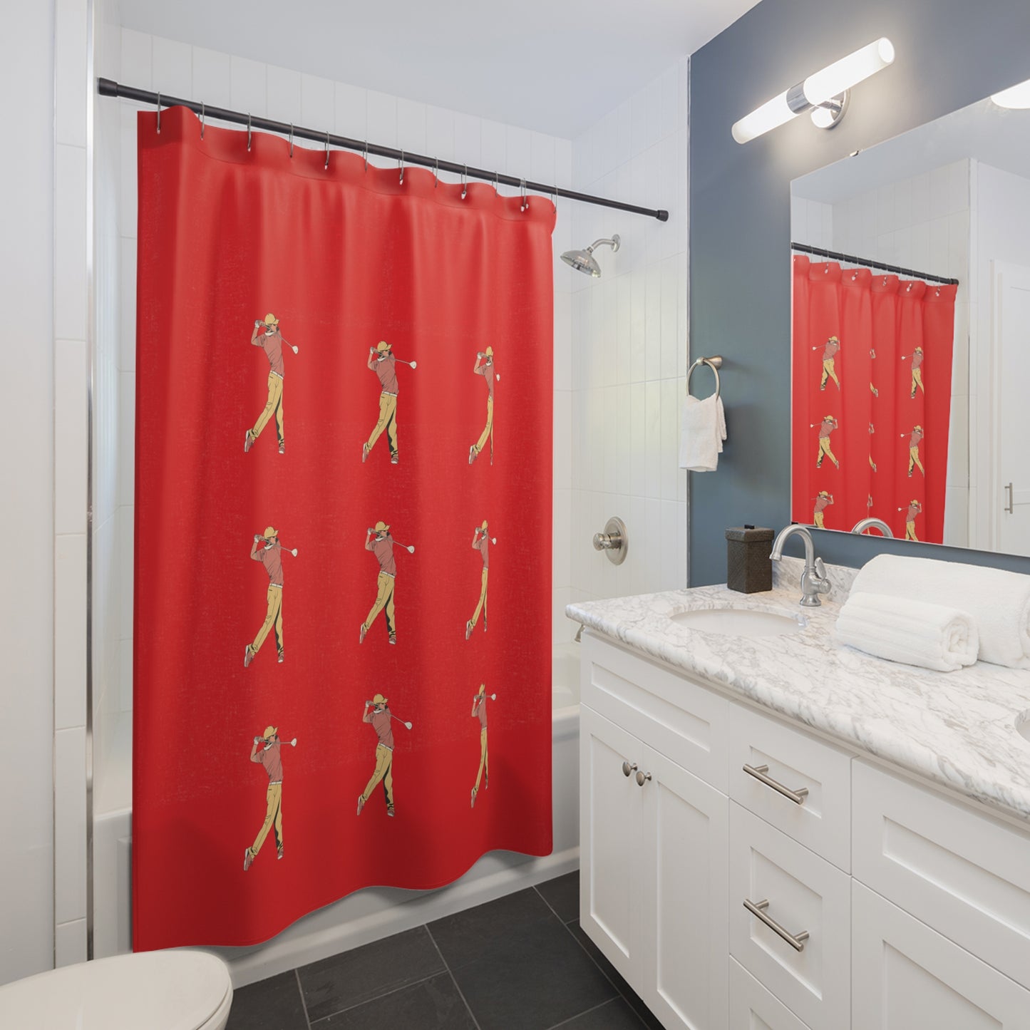 Shower Curtains: #2 Golf Red