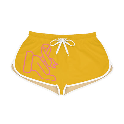 Women's Relaxed Shorts: Fight Cancer Yellow