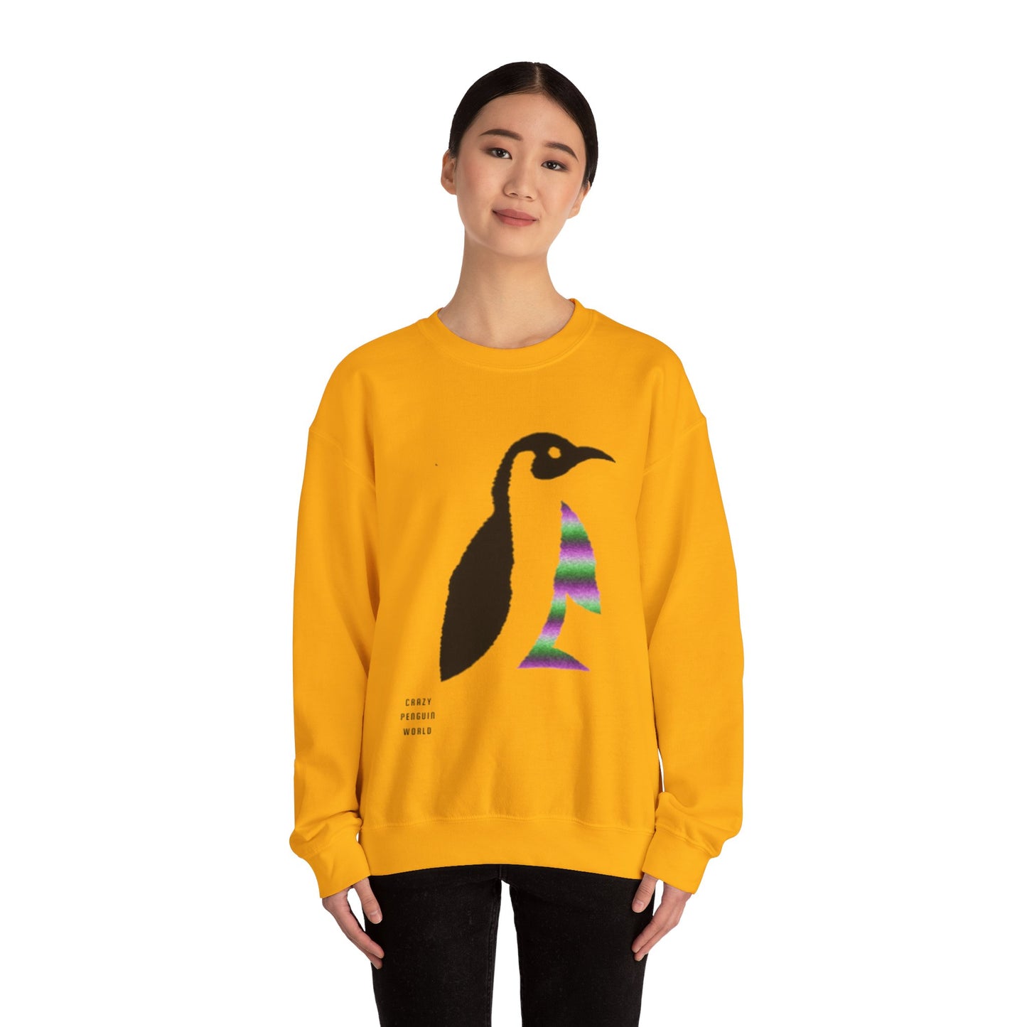 Heavy Blend™ Crewneck Sweatshirt: Crazy Penguin World Logo #1