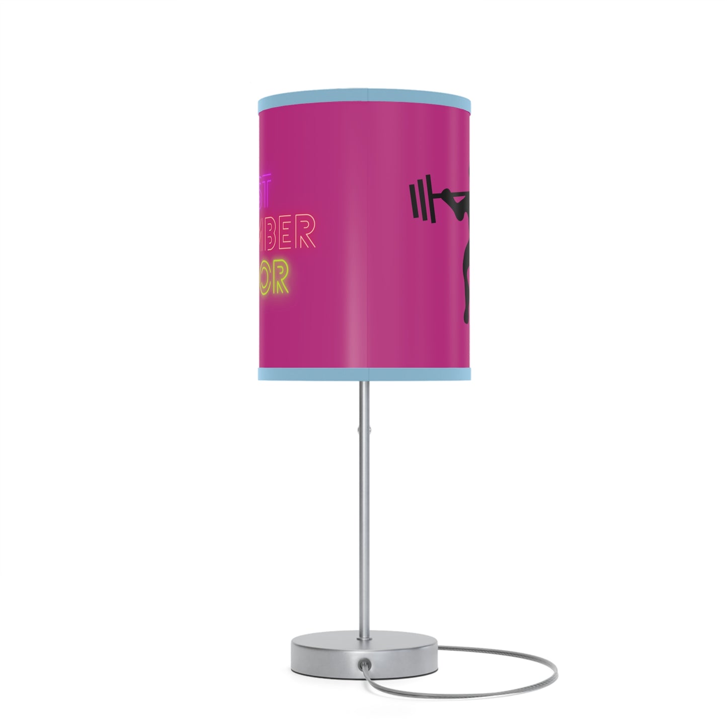 Lamp on a Stand, US|CA plug: Weightlifting Pink