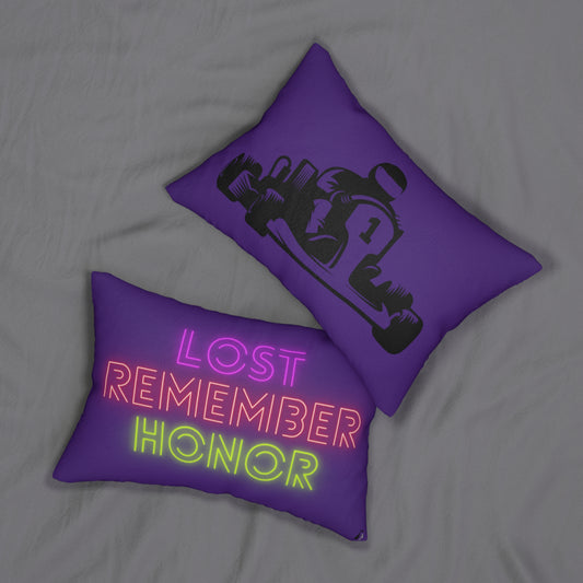 Spun Polyester Lumbar Pillow: Racing Purple