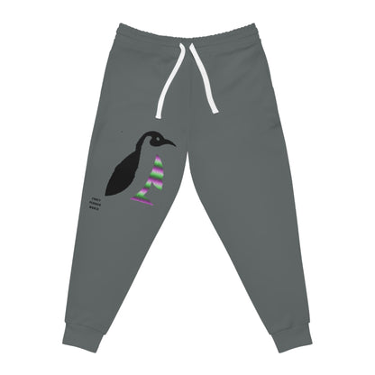 Athletic Joggers: Crazy Penguin World Logo Dark Grey