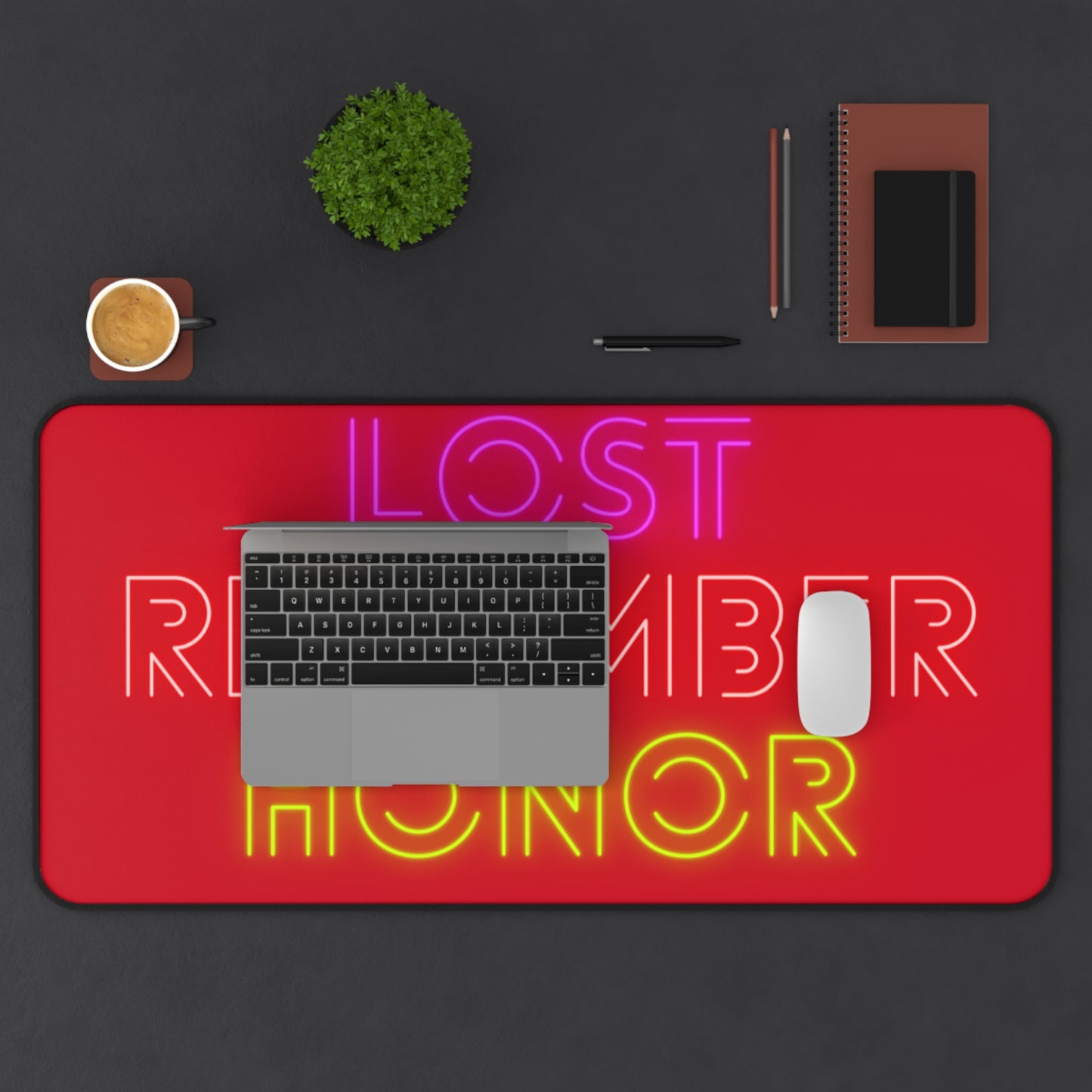 Desk Mat: Lost Remember Honor Dark Red