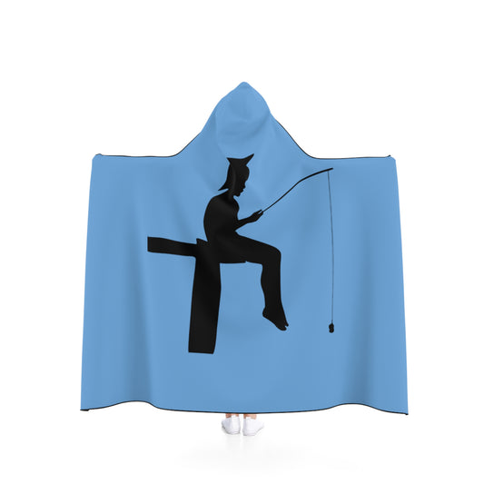 Hooded Blanket: Fishing Lite Blue