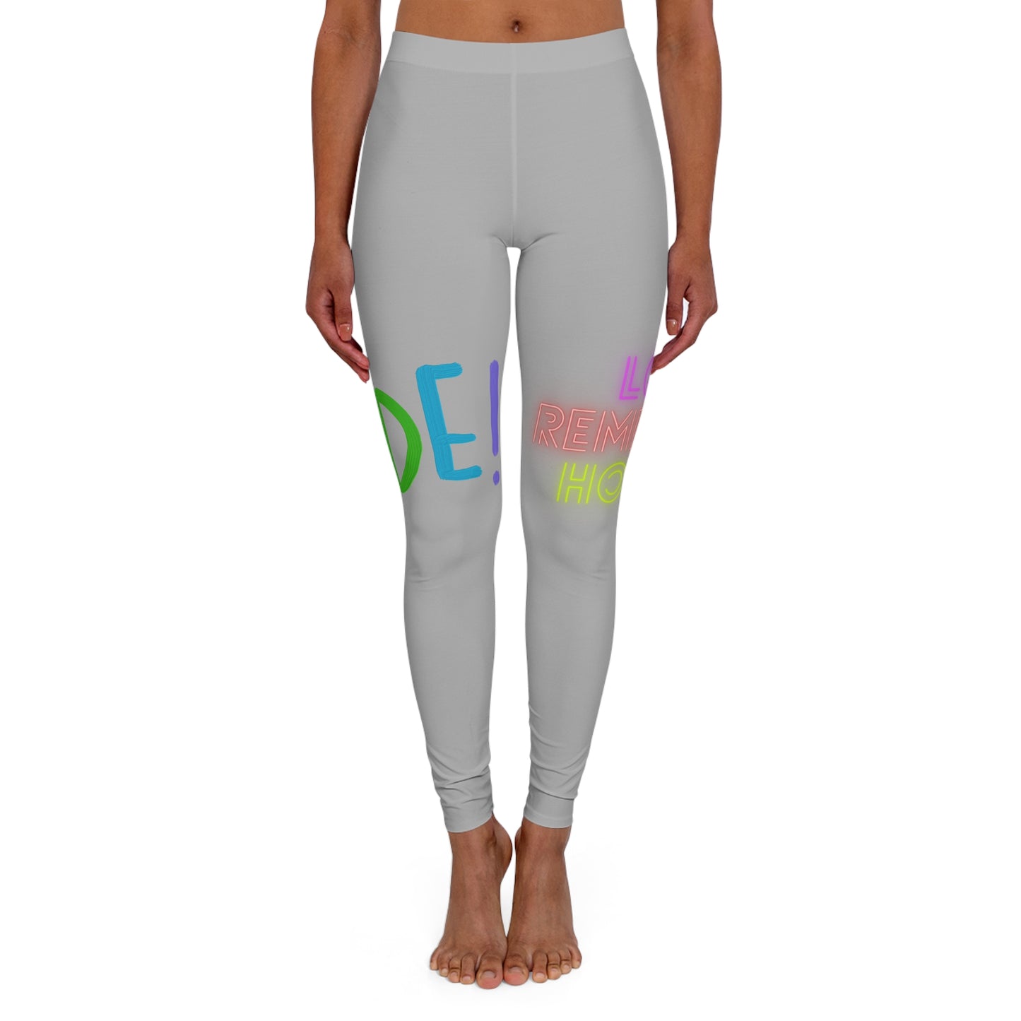 Women's Spandex Leggings: LGBTQ Pride Lite Grey