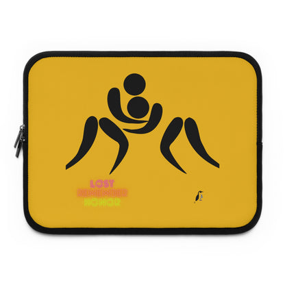 Laptop Sleeve: Wrestling Yellow