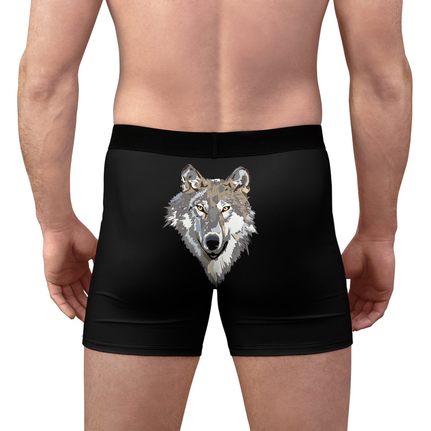 Men's Boxer Briefs: Wolves Black