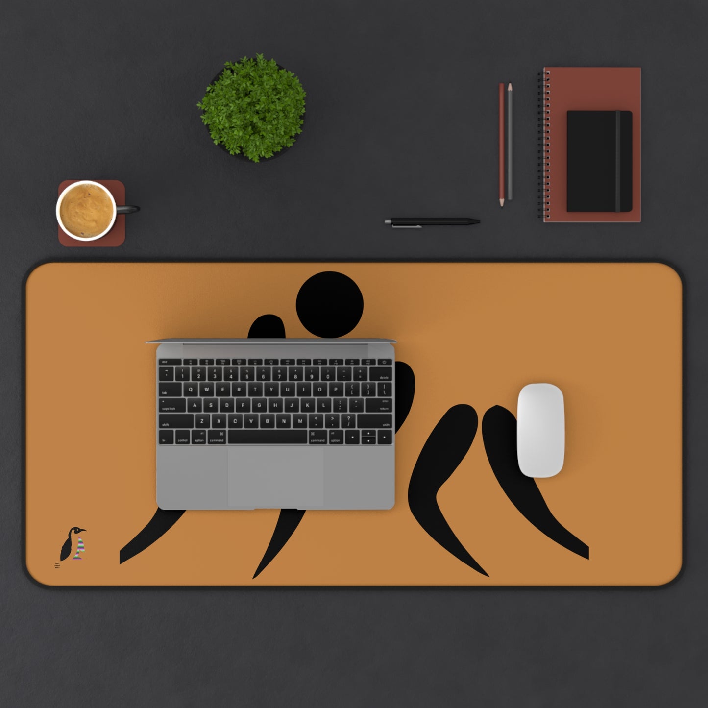 Desk Mat: Wrestling Lite Brown