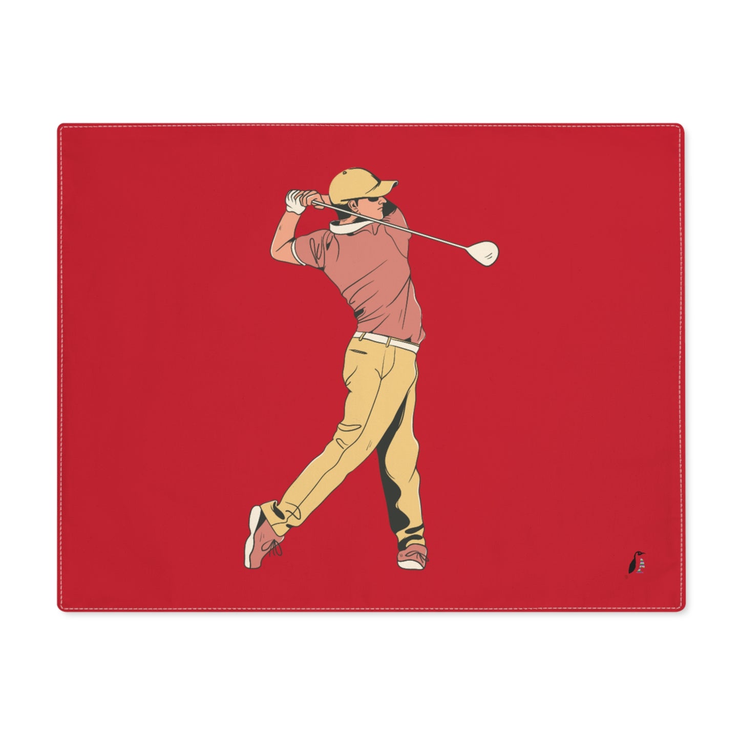 Placemat, 1pc: Golf Dark Red