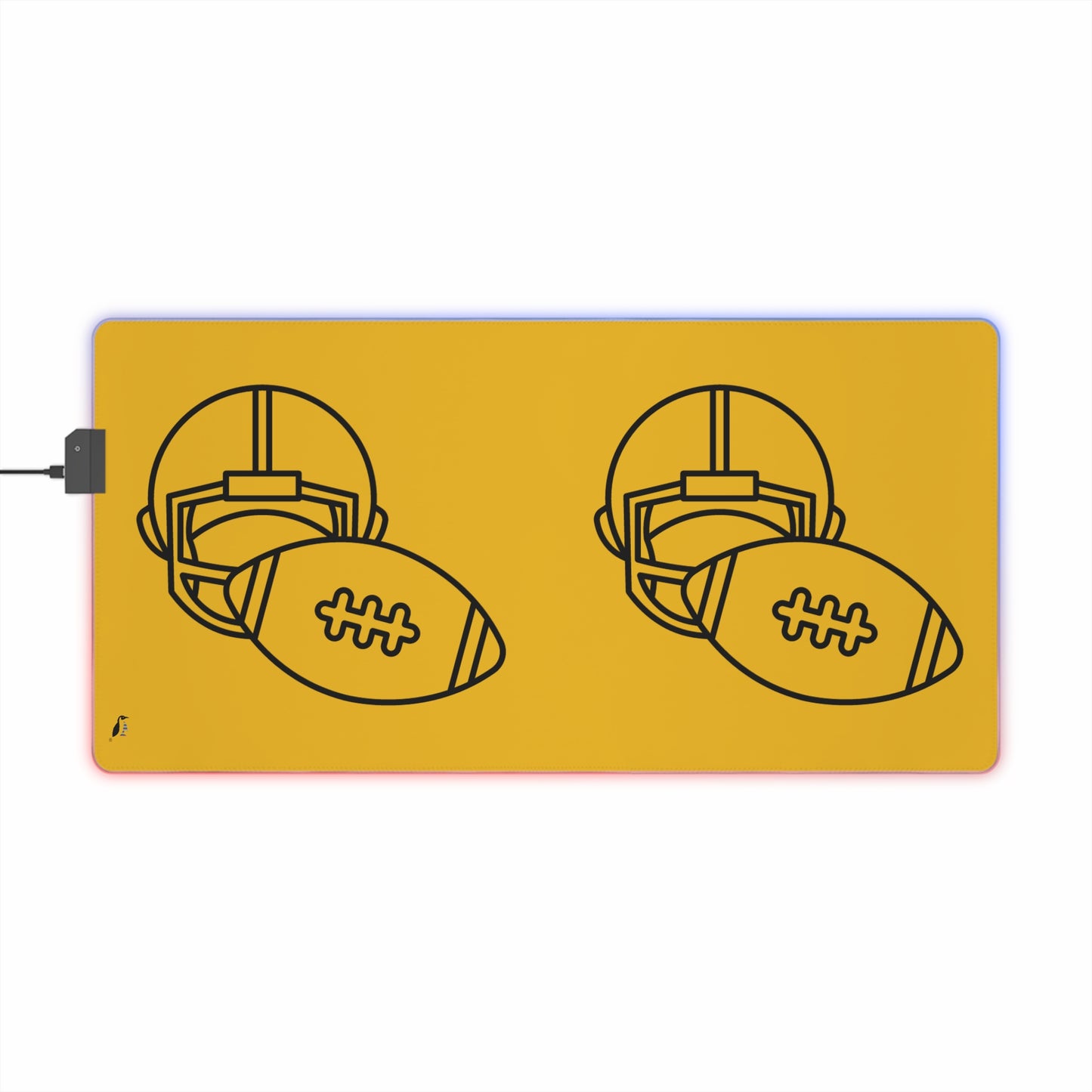 LED Gaming Mouse Pad: Football Yellow