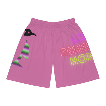 Basketball Shorts: Crazy Penguin World Logo Lite Pink