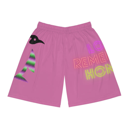 Basketball Shorts: Crazy Penguin World Logo Lite Pink