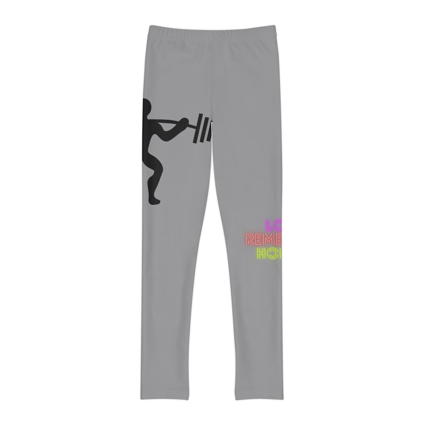 Youth Full-Length Leggings: Weightlifting Grey