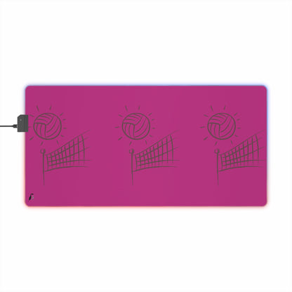 LED Gaming Mouse Pad: Volleyball Pink