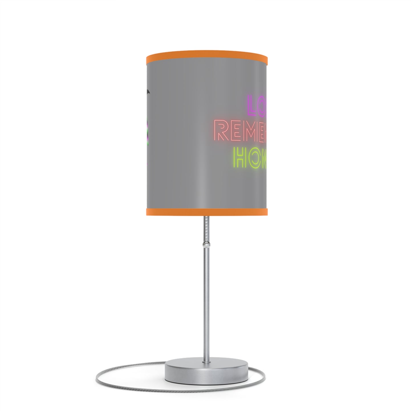 Lamp on a Stand, US|CA plug: Crazy Penguin World Logo Grey