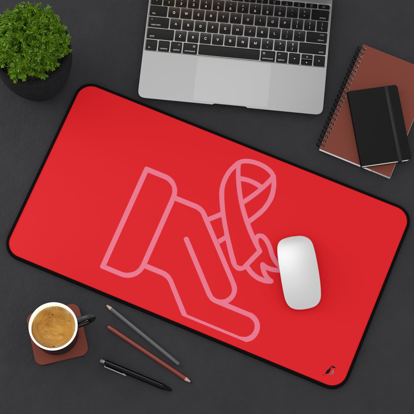 Desk Mat: Fight Cancer Red