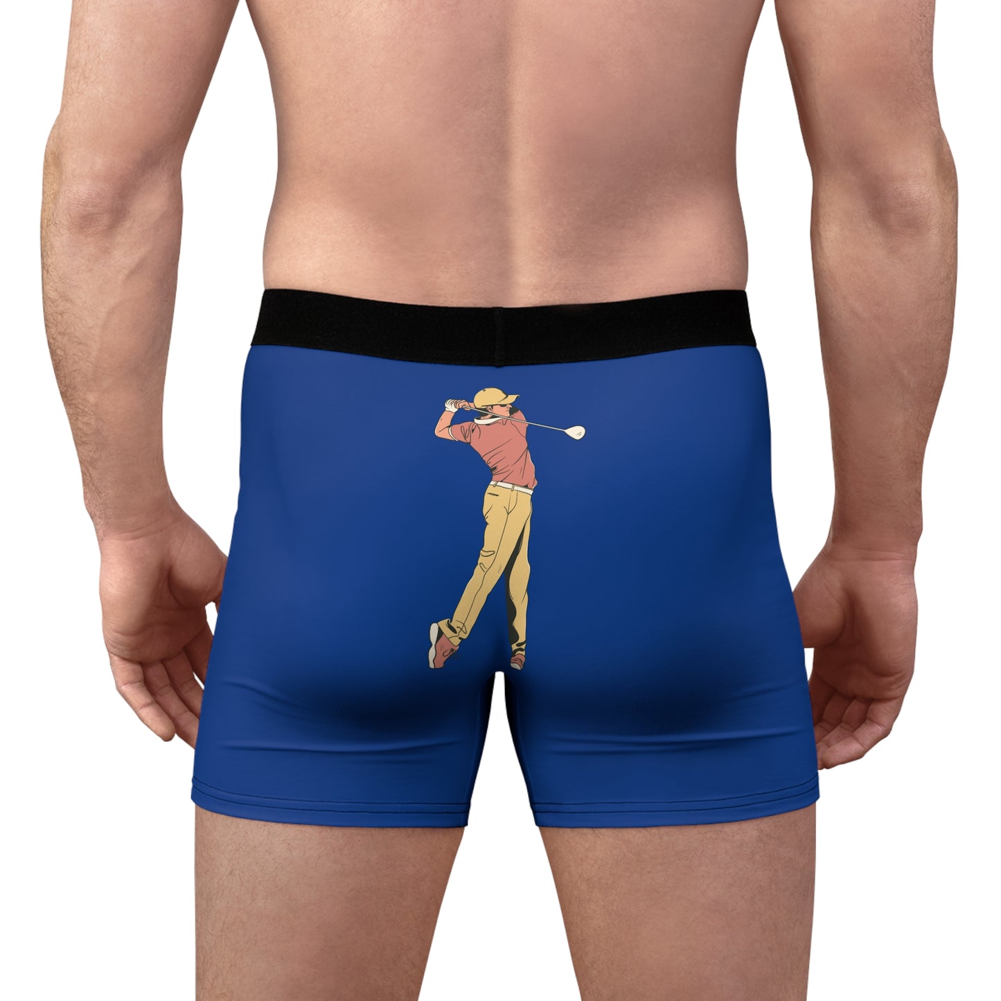 Men's Boxer Briefs: Golf Dark Blue