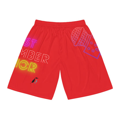 Basketball Shorts: Music Red