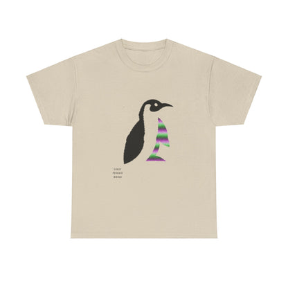 Heavy Cotton Tee: Crazy Penguin World Logo #1