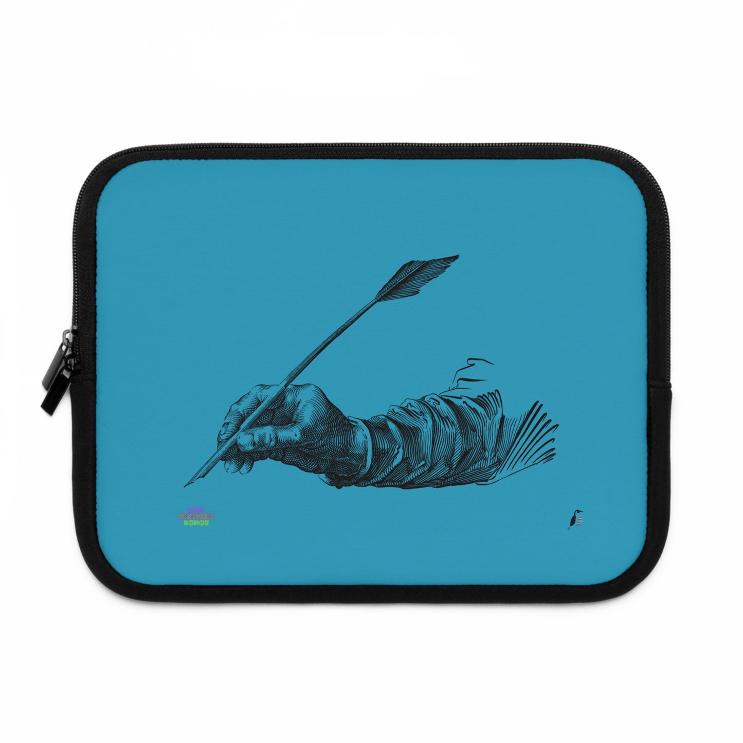 Laptop Sleeve: Writing Turquoise