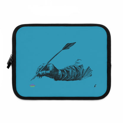 Laptop Sleeve: Writing Turquoise