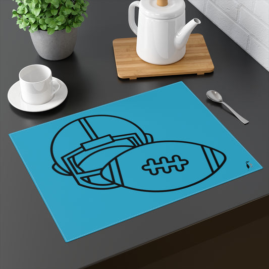 Placemat, 1pc: Football Turquoise