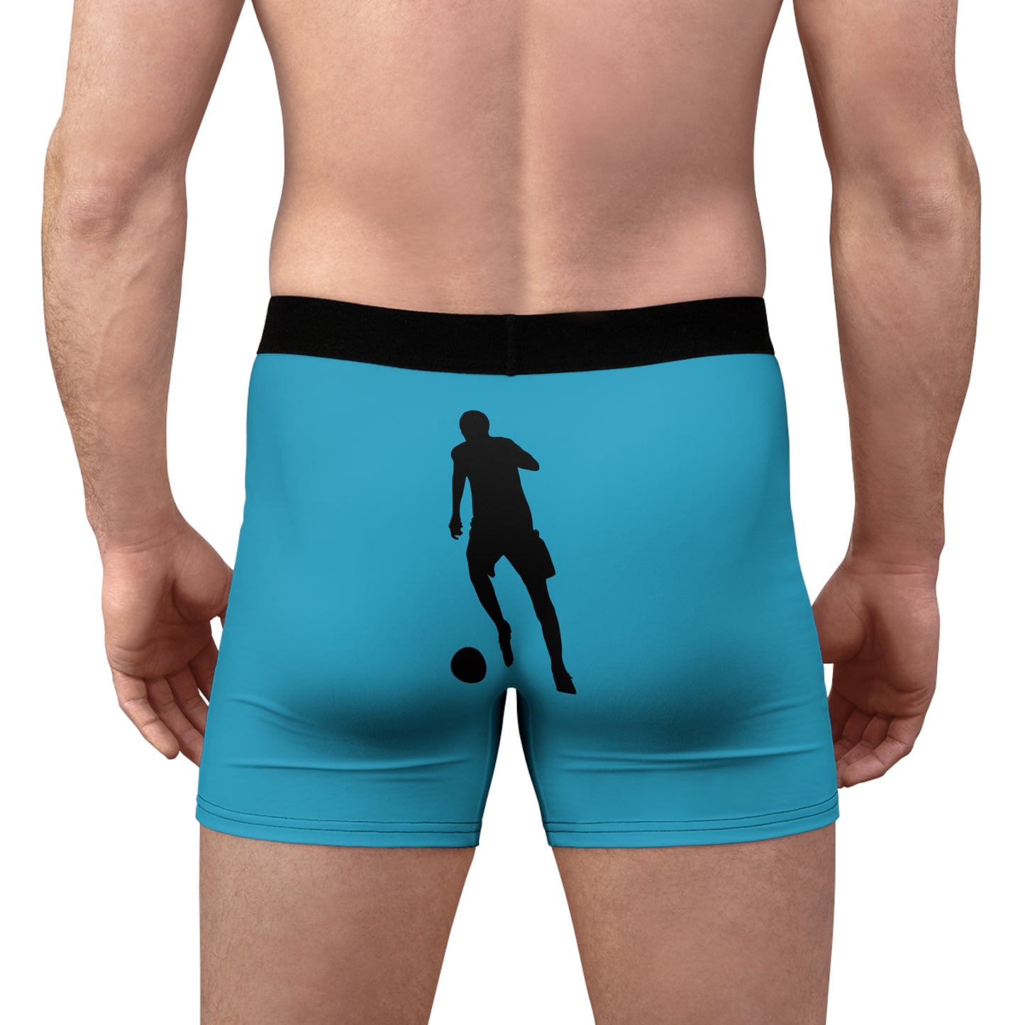 Men's Boxer Briefs: Soccer Turquoise