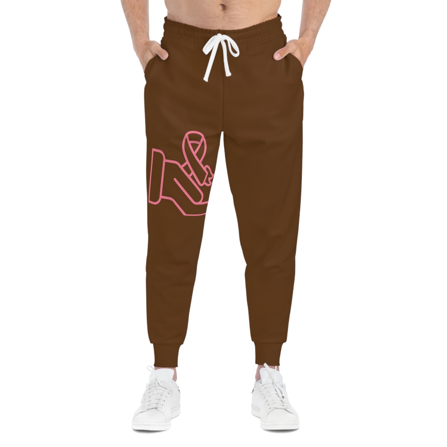 Athletic Joggers: Fight Cancer Brown