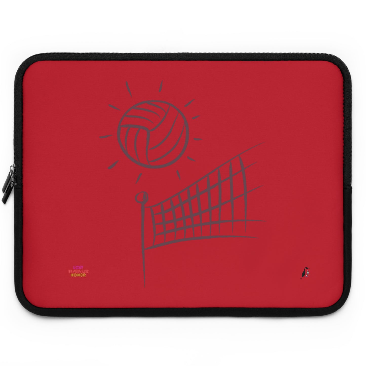 Laptop Sleeve: Volleyball Dark Red