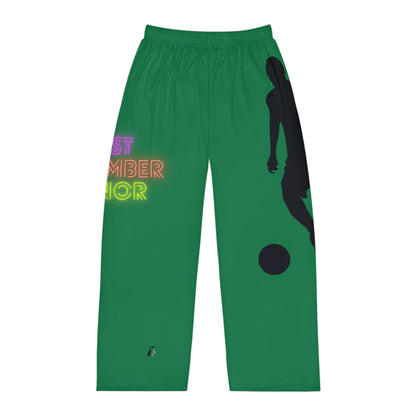 Men's Pajama Pants: Soccer Dark Green