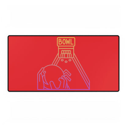 Desk Mats: Bowling Red