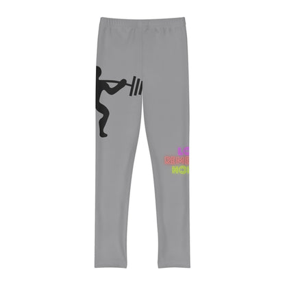 Youth Full-Length Leggings: Weightlifting Grey