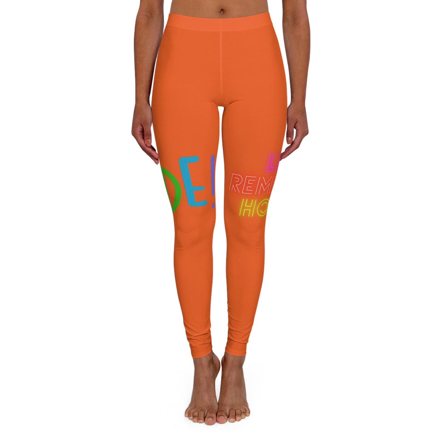 Women's Spandex Leggings: LGBTQ Pride Orange