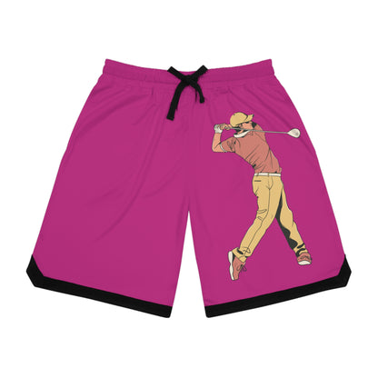 Basketball Rib Shorts: Golf Pink