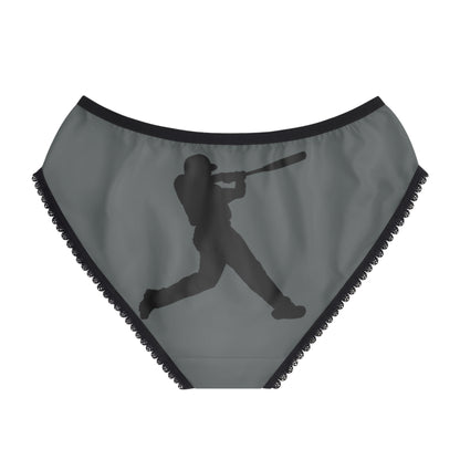 Women's Briefs: Baseball Dark Grey