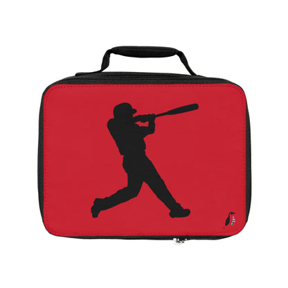 Lunch Bag: Baseball Dark Red