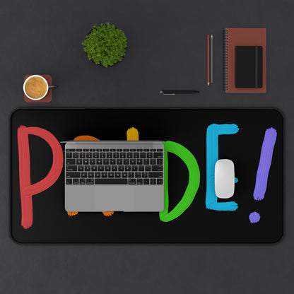 Desk Mat: LGBTQ Pride Black