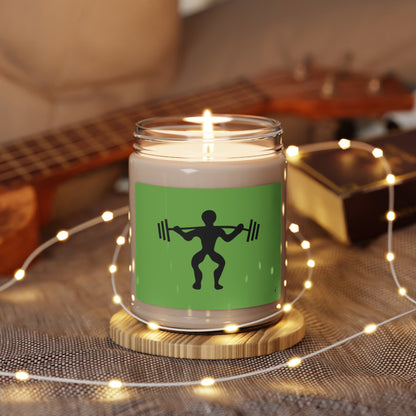 Scented Soy Candle, 9oz: Weightlifting Green