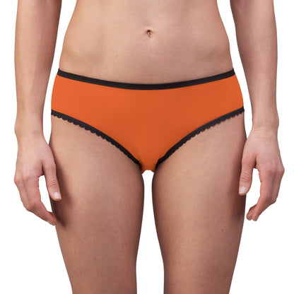 Women's Briefs: Crazy Penguin World Logo Orange