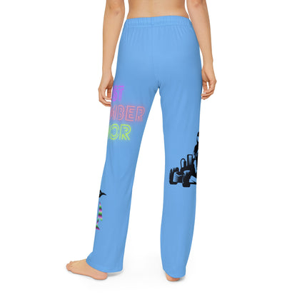 Kids Pajama Pants: Racing Lite Blue